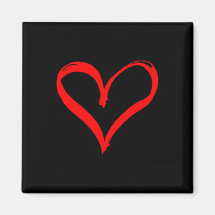Women's Red Heart Funny Cute Design For Men Women  Magnet