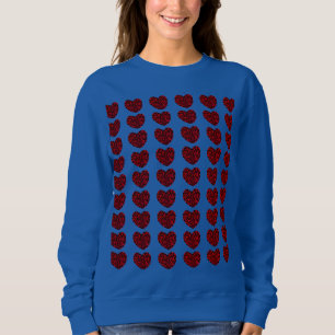 Women's Red Hearts Sweatshirt