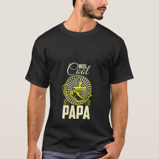 Womens Reel Cool Fishing Papa Father s Day V Neck T-Shirt