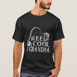 Womens Reel Cool Grandma Fishing Vintage Retro Mot T-Shirt
