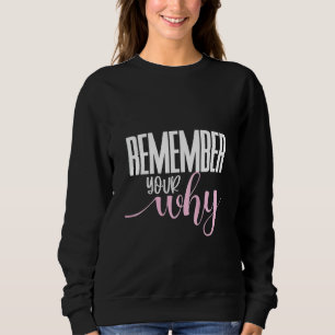 Womens Remember Your Why Gym Motivation Fitness In Sweatshirt