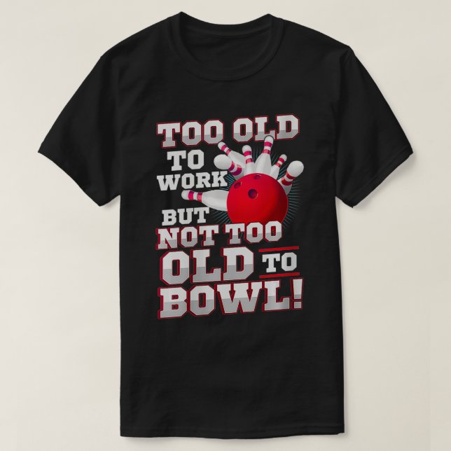 Womens Retired Bowler Team Bowling VNeck  T-Shirt (Design Front)