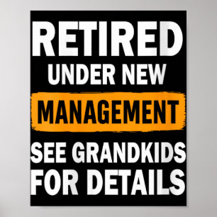 Womens Retired Under New Management See Grandkids  Poster