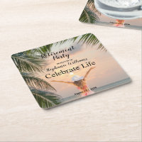 Women's Retirement Beach Themed Sunset Palm Tree