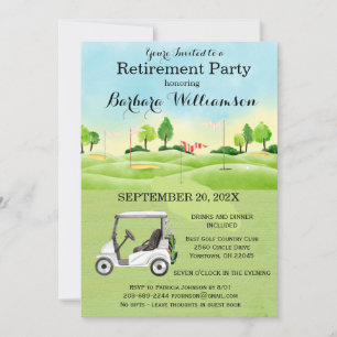 Women's Retirement Party Golf Theme Invitation