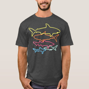 Womens Retro 80s Shark Clothes Shark Party Kids Wo T-Shirt