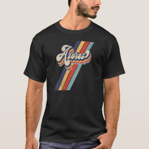 Womens Retro Azores Islands Portuguese I Love Por T-Shirt