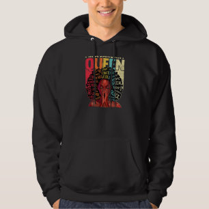Womens Retro Birthday I'm A January Queen Black Hi Hoodie