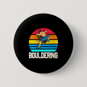 Womens Retro Bouldering Wall Smash Indoor Climbing 6 Cm Round Badge
