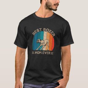 Womens Retro Boxer Dog Graphic For Mom Best Mom Ev T-Shirt