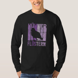 Womens Retro Chickens Whisper Farmer Purple Chick T-Shirt