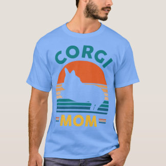 Womens Retro Corgi Mum Dog Mother Pet Owner Vintag T-Shirt