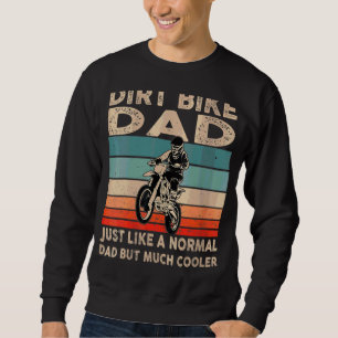 Womens Retro Dirtbike Motocross Dirt Bike Dad Mx V Sweatshirt