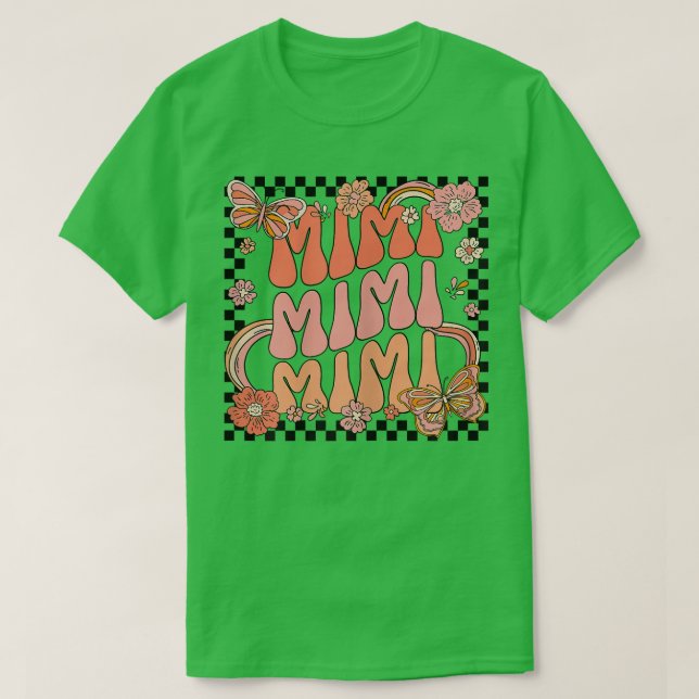 Womens Retro Groovy Mimi Best Mimi Ever Hello Fall T-Shirt (Design Front)