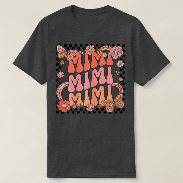 Womens Retro Groovy Mimi Best Mimi Ever Hello Fall T-Shirt (Design Front)