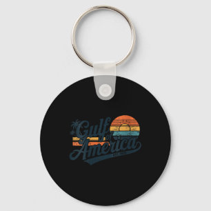 Womens Retro Gulf Of Usa America Est 2025 American Key Ring
