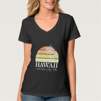 Womens Retro Hawaii Hawaiian Summer Beach Tropical T-Shirt