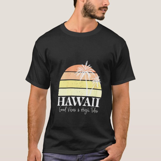 Womens Retro Hawaii Hawaiian Summer Beach Tropical T-Shirt (Front)