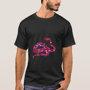 Womens Retro Hearts Snake Animals Birthday Christm T-Shirt