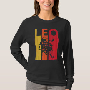 Womens Retro Leo Zodiac Sign July August Birthday T-Shirt