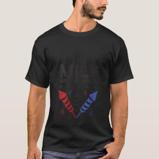 Womens Retro MILF Man I Love Fireworks Funny Ameri T-Shirt