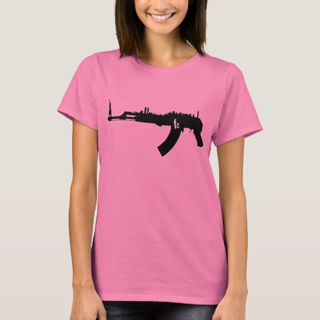 Womens Retro NY AK 47 T-Shirt (Front)