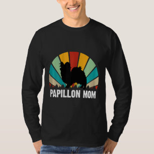 Womens Retro Papillon Mum Mothers Day Papillon T-Shirt