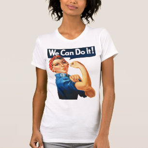 Womens Retro Rosie the Riveter T Shirt