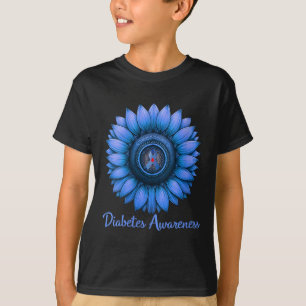 Womens Retro Sunflower Diabetes Awareness Month No T-Shirt