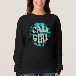 Women's Retro Vintage California Cali Girl Summer  Sweatshirt