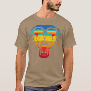 Womens Retro Vintage Panther Wildlife Safari Zoo A T-Shirt