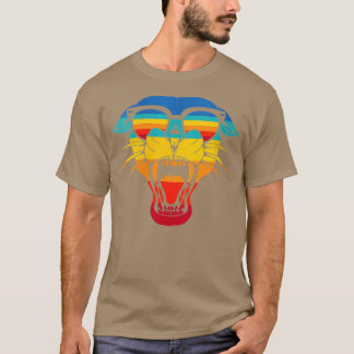 Womens Retro Vintage Panther Wildlife Safari Zoo A T-Shirt