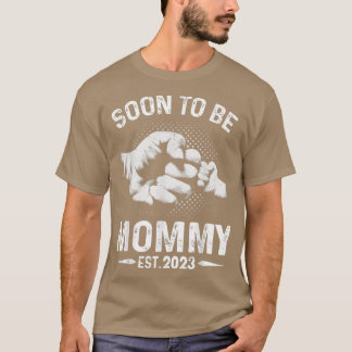 Womens Retro Vintage Soon To Be Mommy Est  T-Shirt