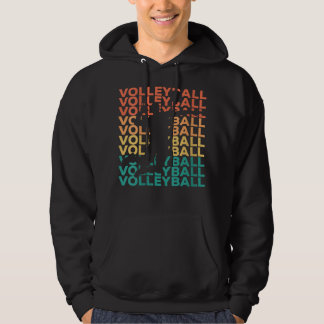 Womens Retro Vintage Volleyball Gift For Volleybal Hoodie