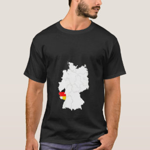 Womens Rhineland Palatinate Flag Germany Rheinland T-Shirt