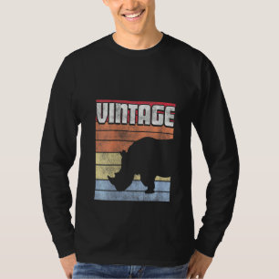 Womens Rhino Rhinoceros Retro Style Vintage 70s 80 T-Shirt