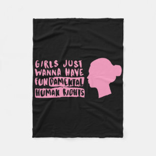 Womens Right Sticker Fleece Blanket