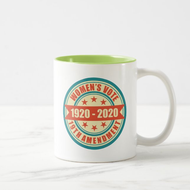 Women's Right to Vote Centennial Two-Tone Coffee Mug (Right)