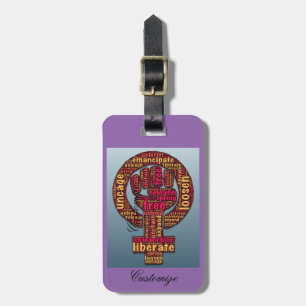 women's rights 2017 raised fist luggage tag