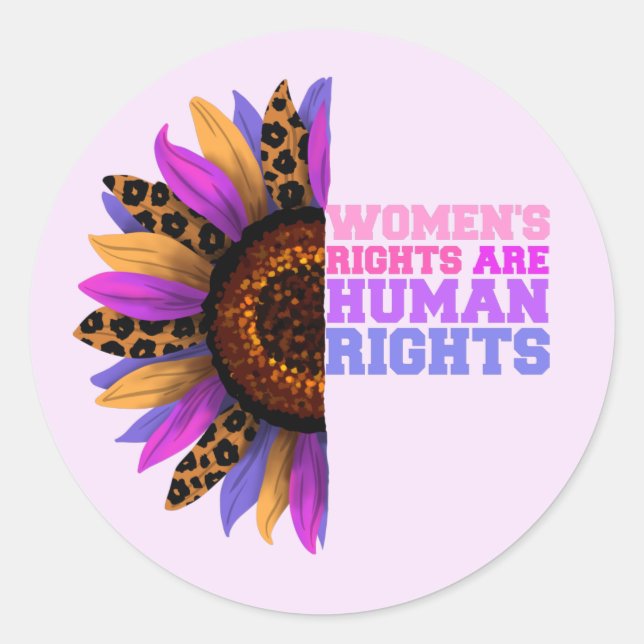 Women's Rights Are Human Rights Classic Round Sticker (Front)