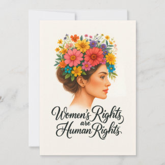 Women's Rights are Human Rights Floral Empowerment Invitation