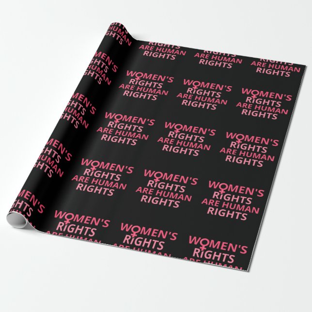 Women's Rights Are Human Rights II Wrapping Paper (Unrolled)