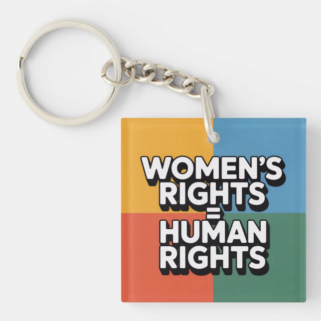 Women's rights are human rights key ring (Front)