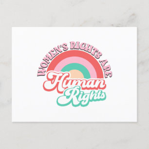 Womens rights are human rights postcard
