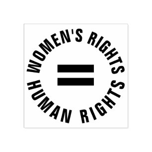 Women's Rights Equal Human Rights Feminist Rubber Stamp