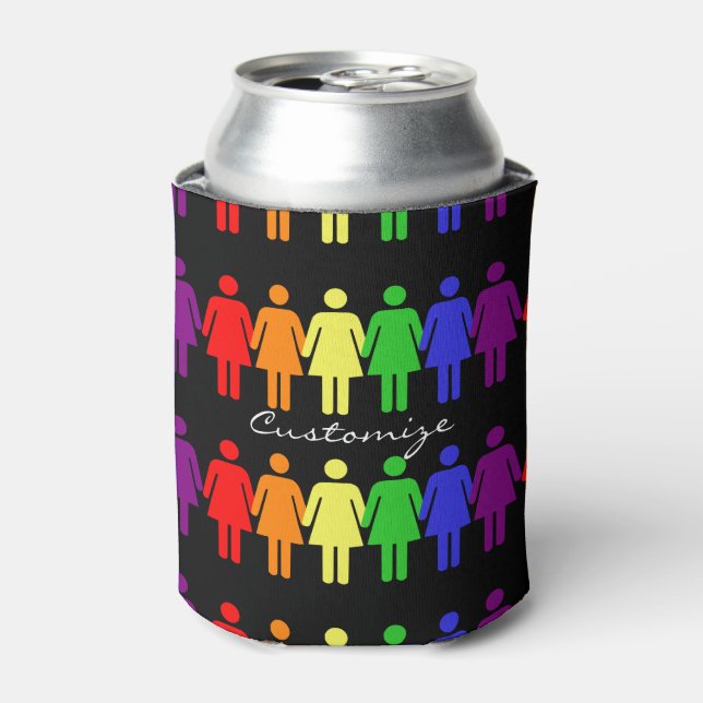 women's rights LGBTQIA Thunder_Cove Can Cooler (Can Front)
