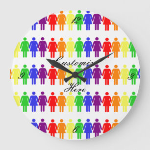 women's rights LGBTQIA Thunder_Cove Large Clock