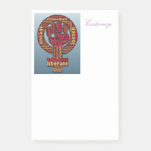 women's rights raised fist 2017 LGBTQIA Post-it Notes