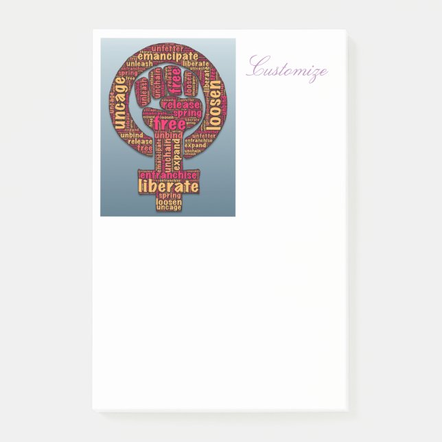 women's rights raised fist 2017 LGBTQIA Post-it Notes (Front)
