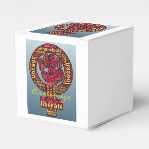 women's rights raised fist Thunder_Cove Favour Box